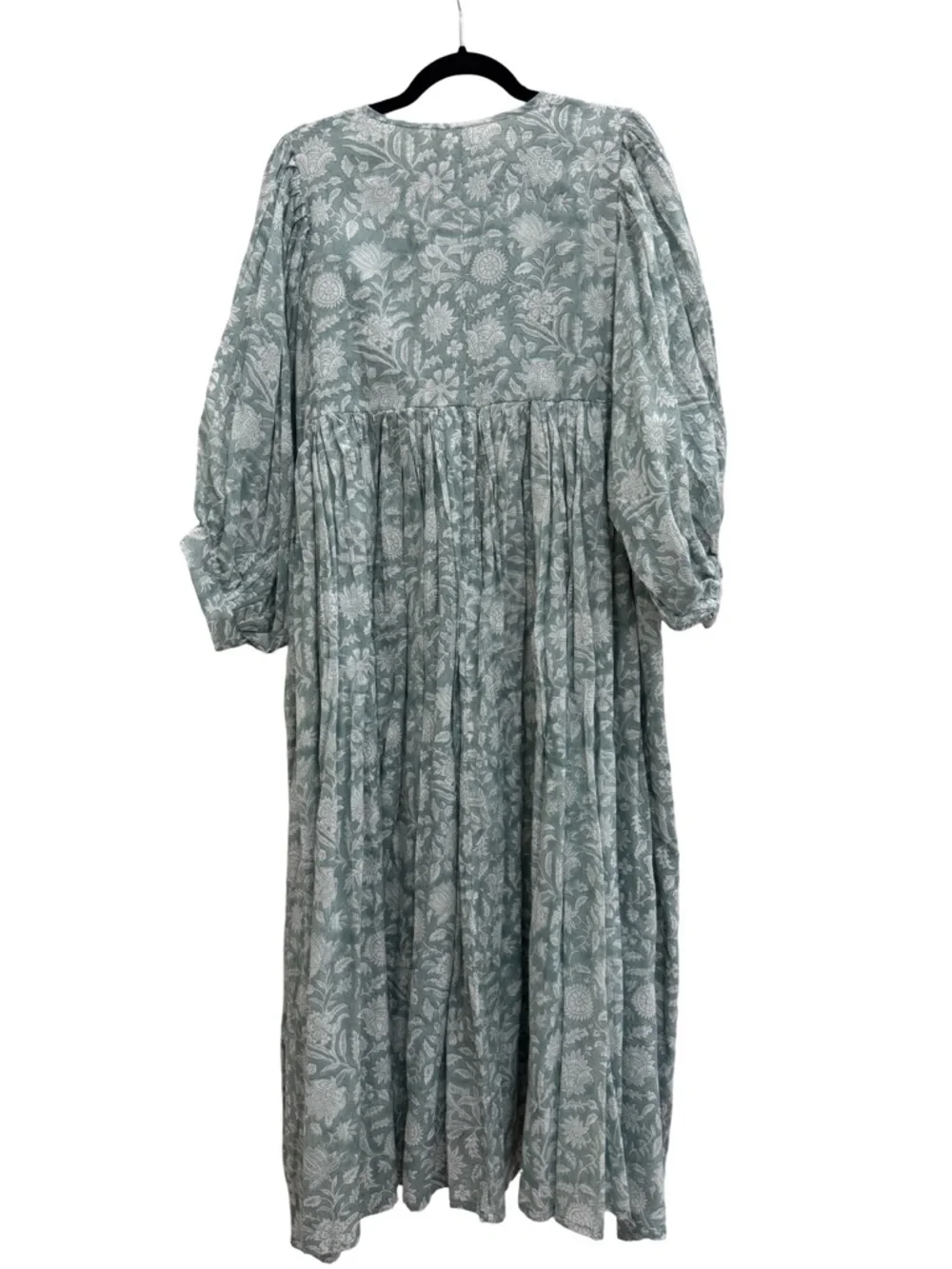 Daughters of India Sage Green Floral Maxi Dress - Picture 3 of 6